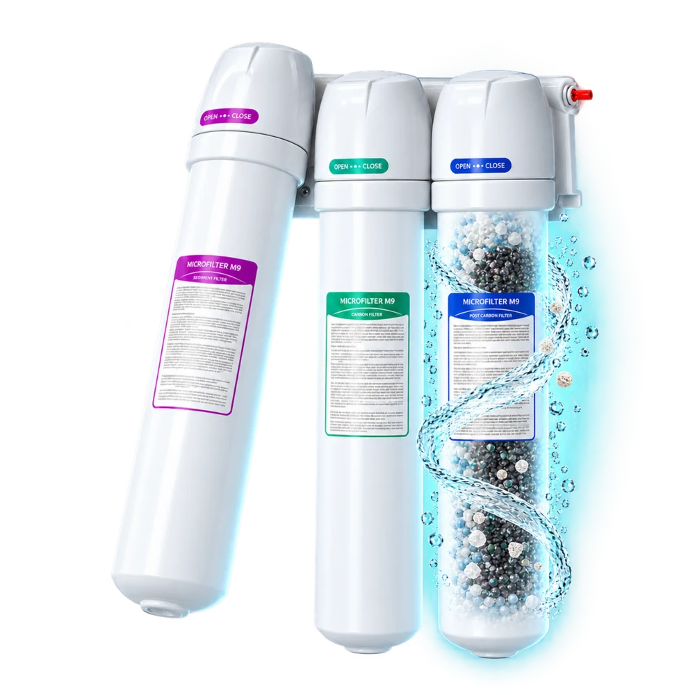 فلتر Microfilter M9 مع إبراز مرحلة الكربون والفوسفات