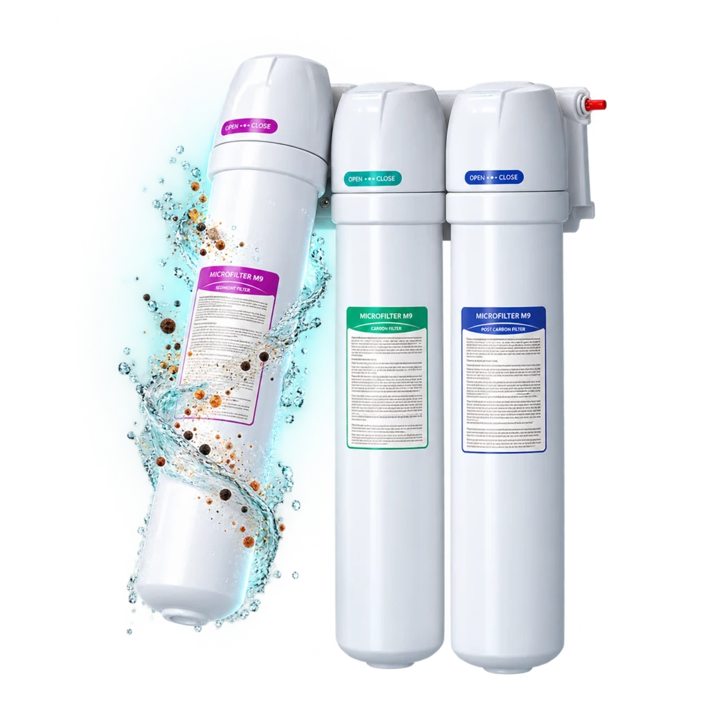 فلتر Microfilter M9 مع إبراز مرحلة فلتر الرواسب